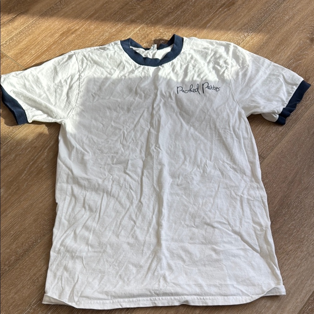 White and Blue packed party ringer t shirt
